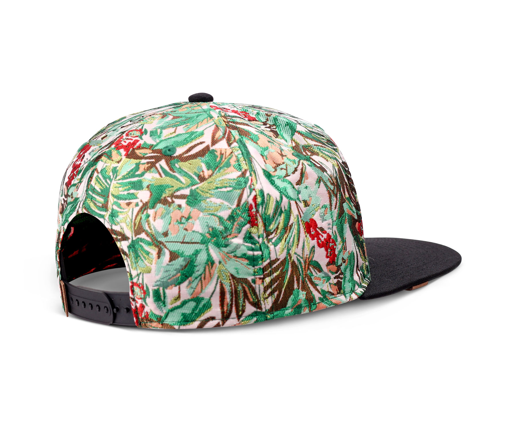 6 Panel Snapback Cap Woven Jungle