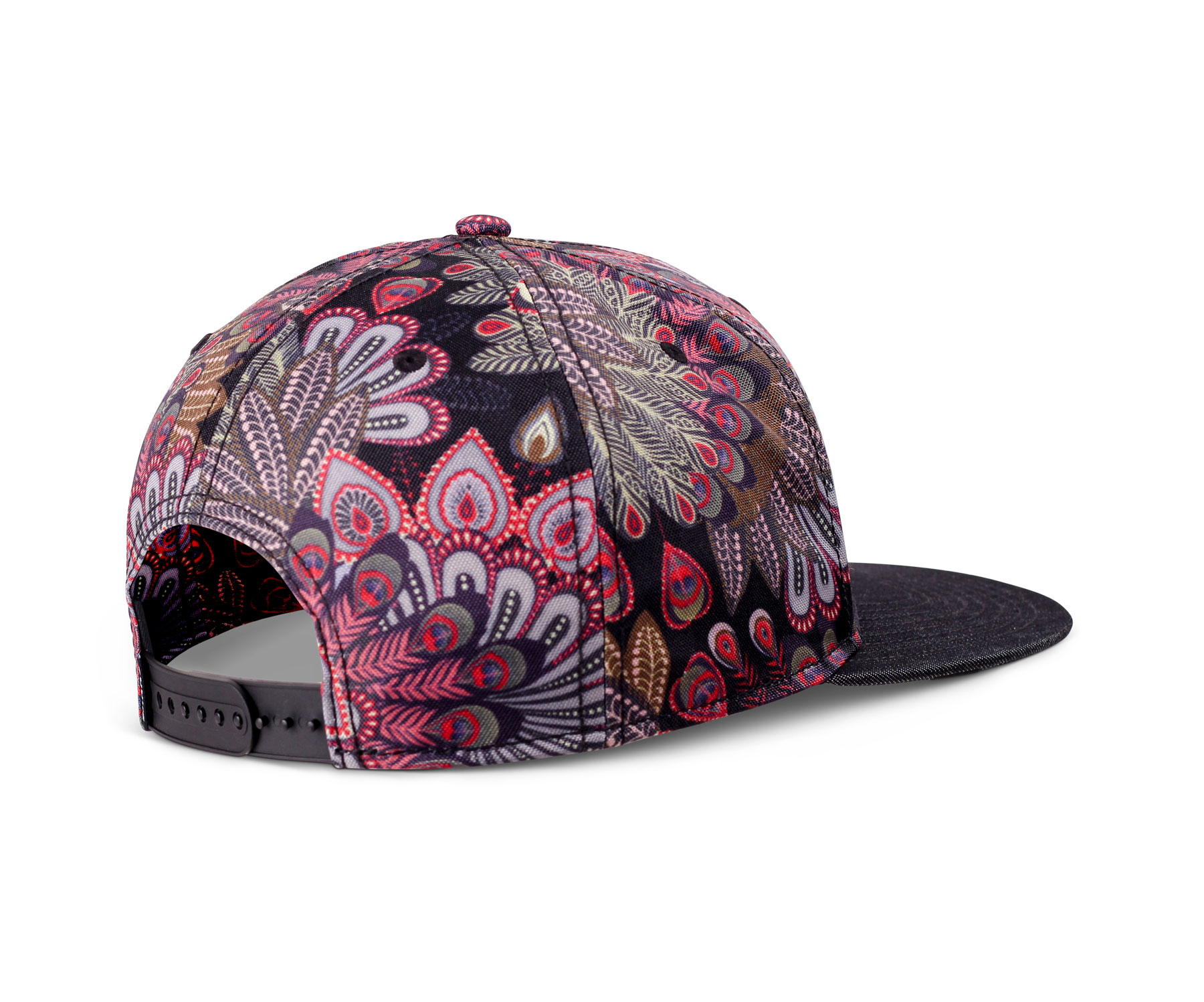 6 Panel Snapback Cap Peacock Linen