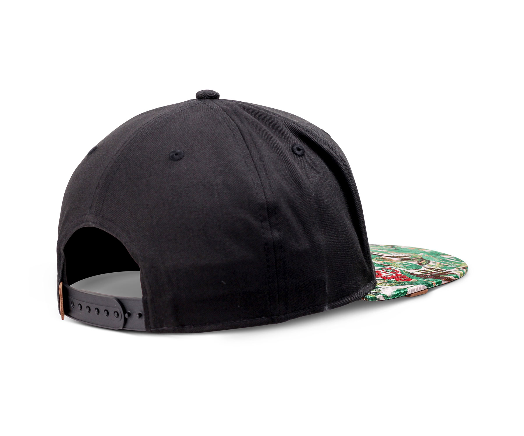 6 Panel Snapback Cap Woven Jungle Rev.