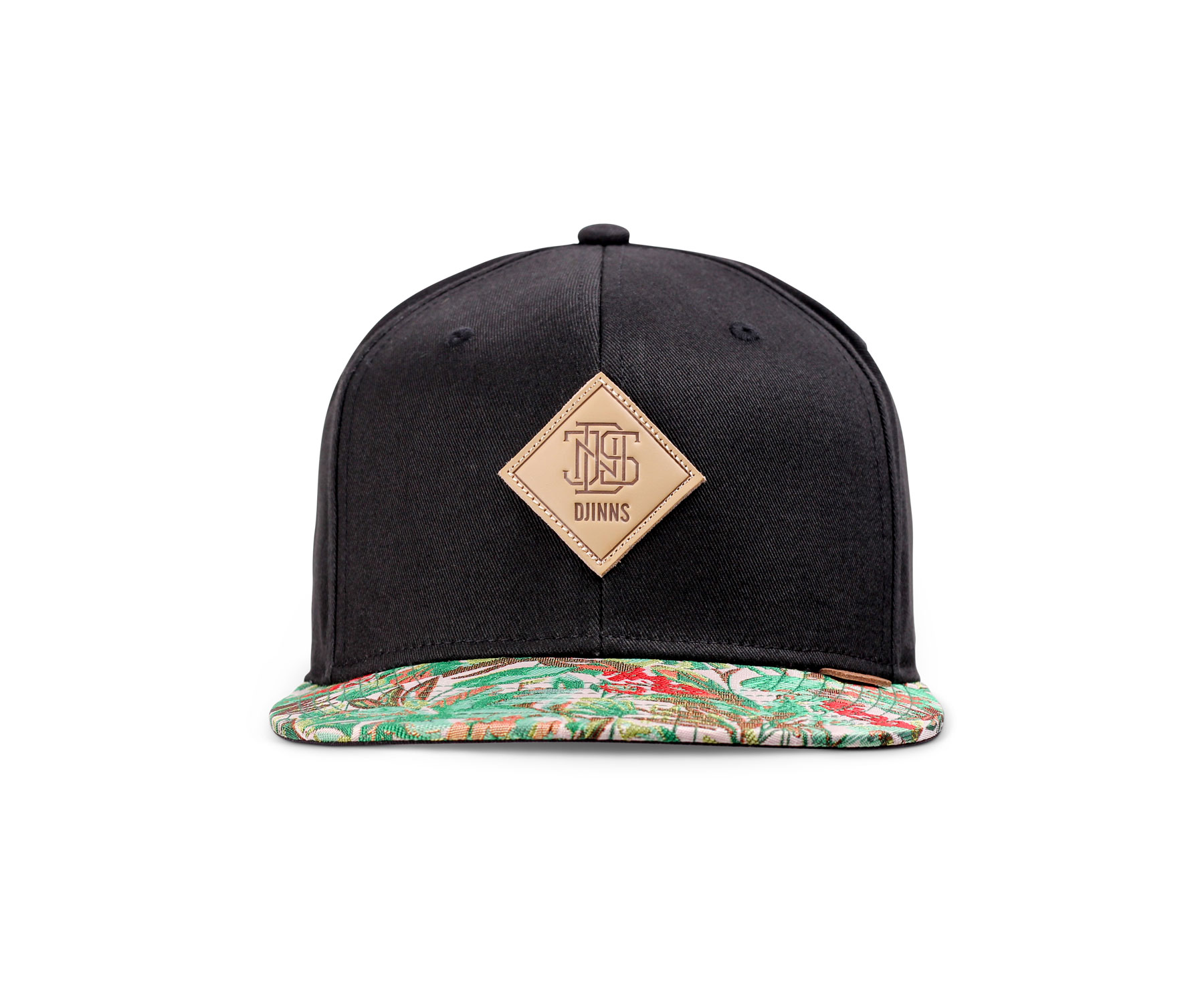 6 Panel Snapback Cap Woven Jungle Rev.