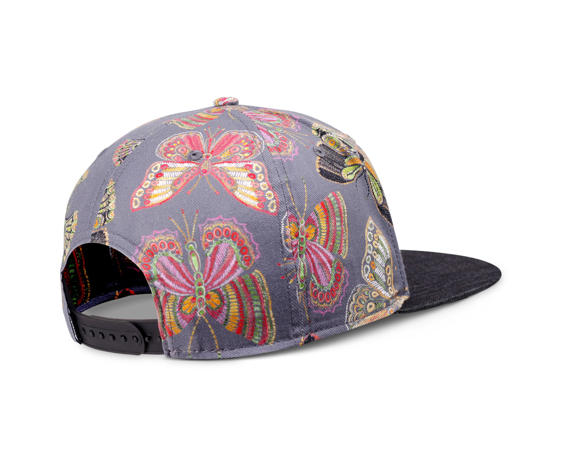 6 Panel Snapback Cap Butterfly Linen