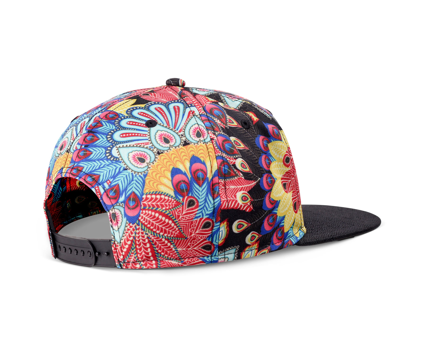 6 Panel Snapback Cap Peacock Linen