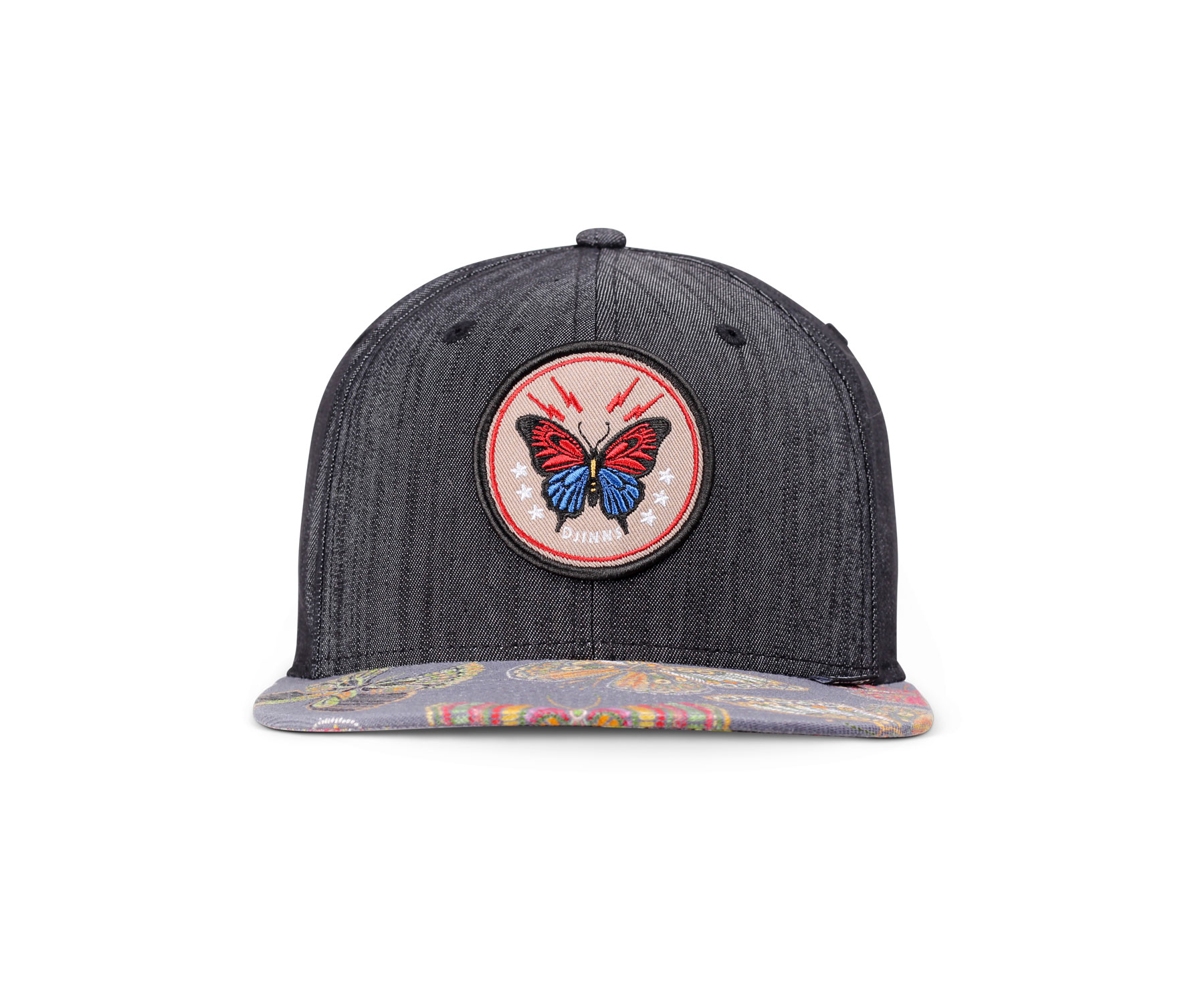6 Panel Snapback Cap Butterfly Linen Rev.