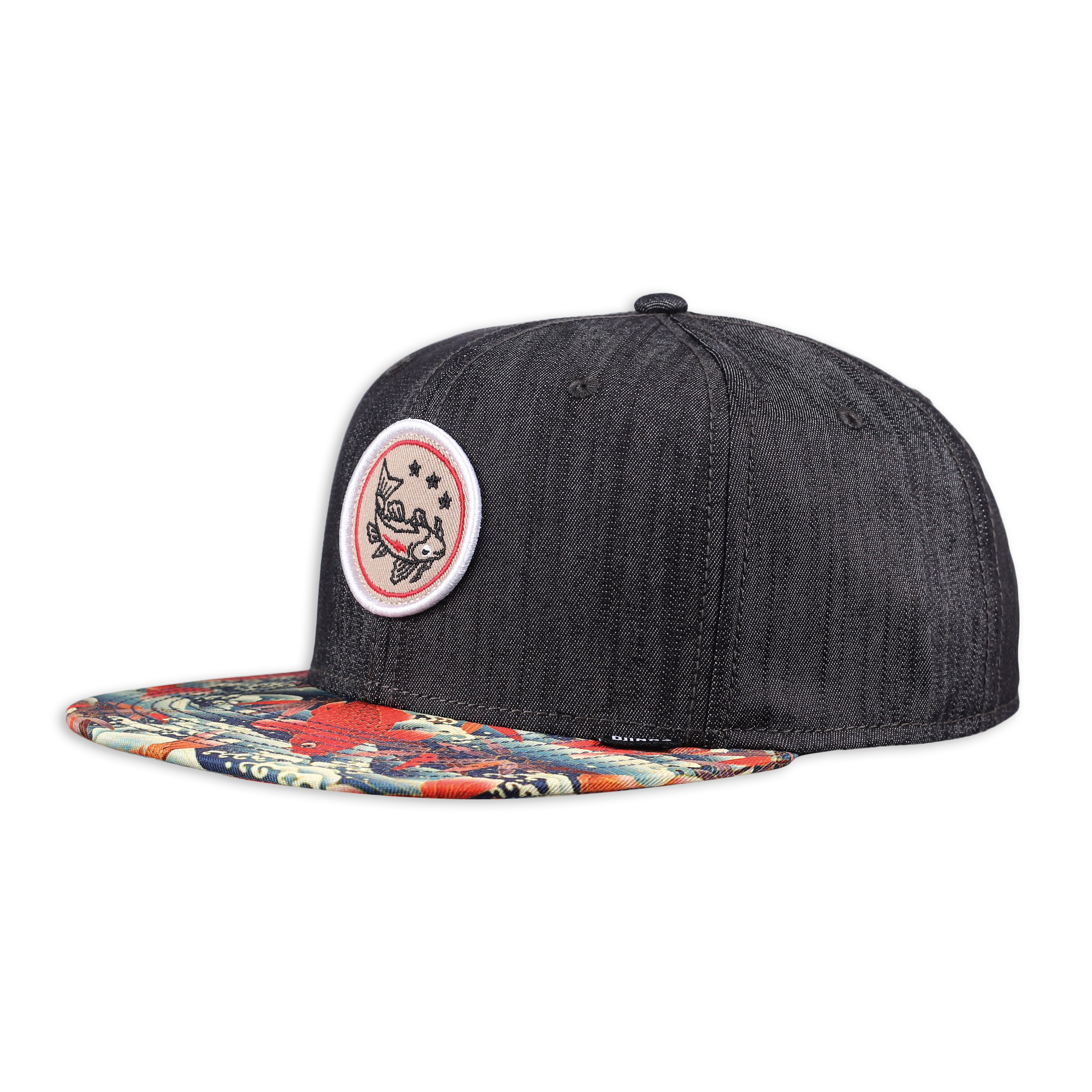 6 Panel Snapback Cap Koi Linen Rev.