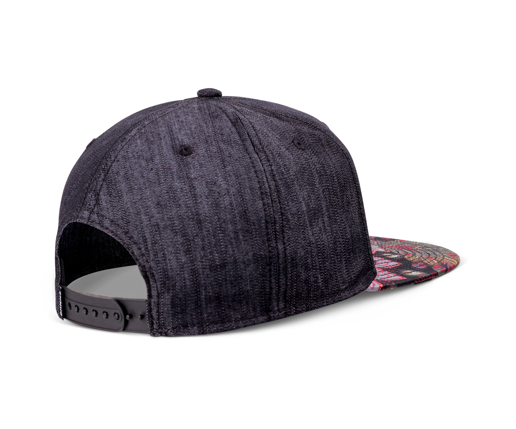 6 Panel Snapback Cap Peacock Linen Rev.