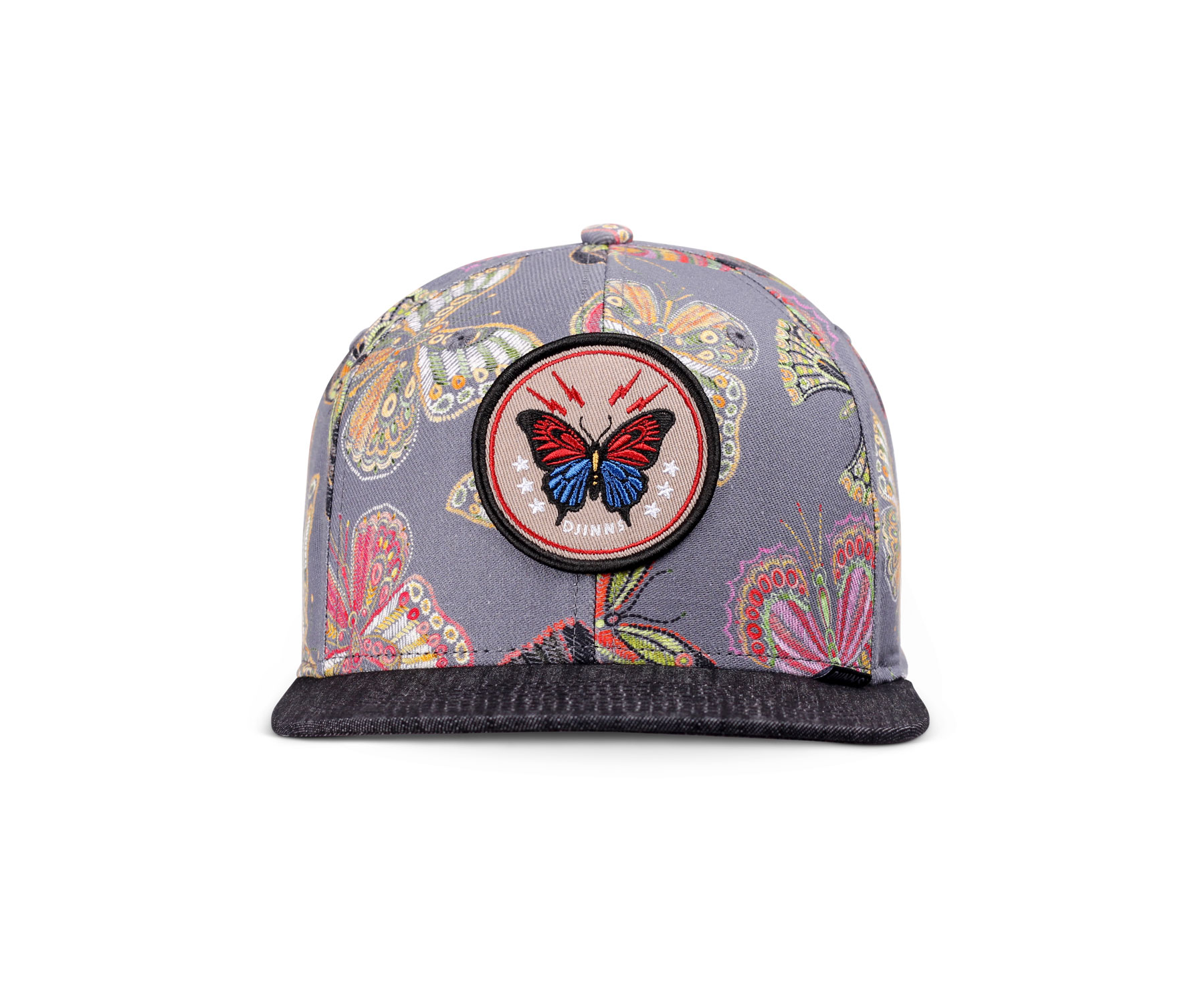 6 Panel Snapback Cap Butterfly Linen