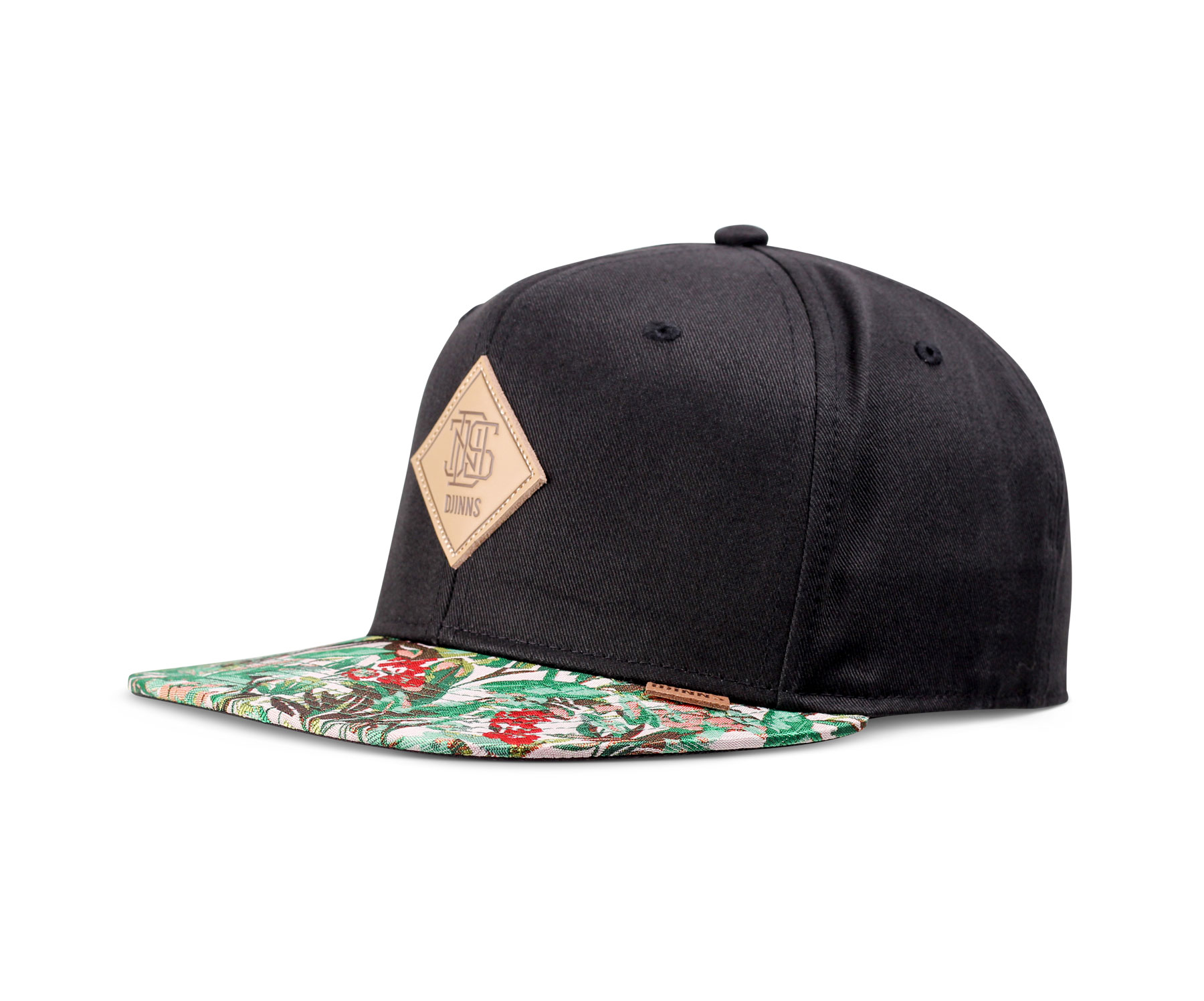 6 Panel Snapback Cap Woven Jungle Rev.