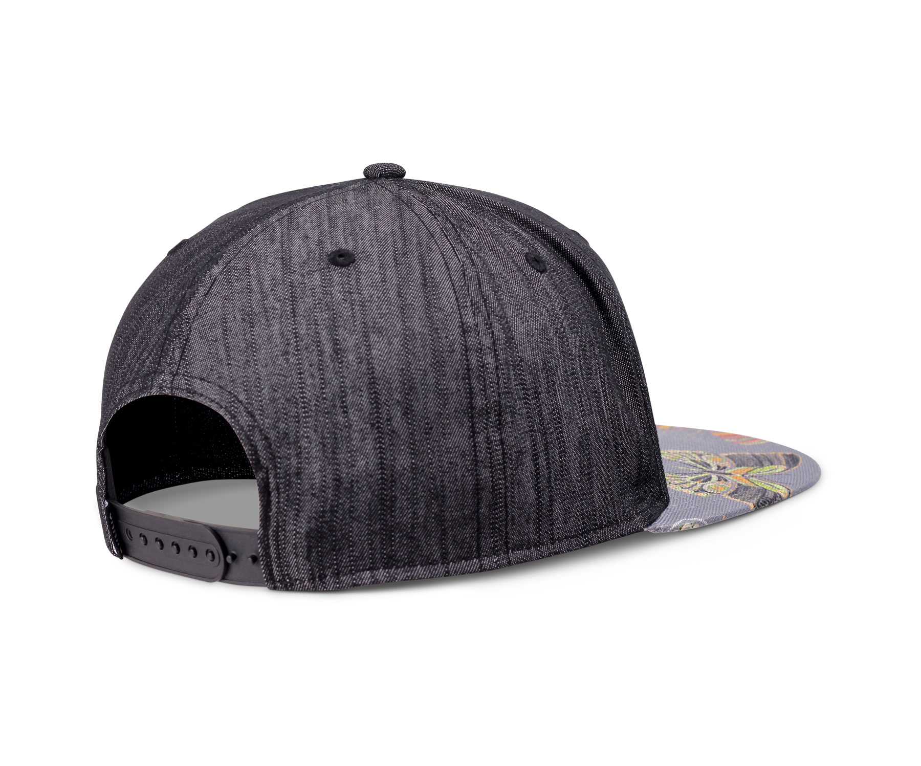 6 Panel Snapback Cap Butterfly Linen Rev.