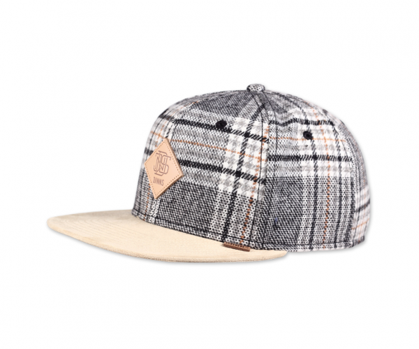 6 Panel Snapback Cap Check Tweed