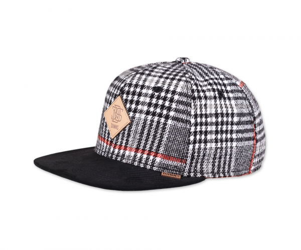 6 Panel Snapback Cap Check Tweed