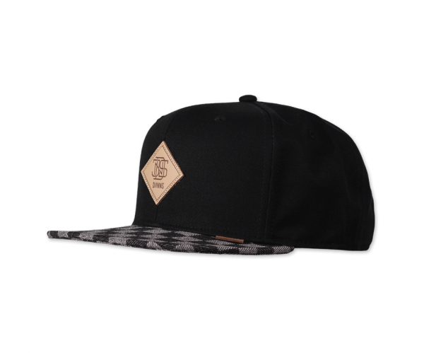 6 Panel Snapback Cap Denim Check