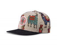 6 Panel Snapback Cap Lama Linen 6 Panel Snapback Cap Lama Linen