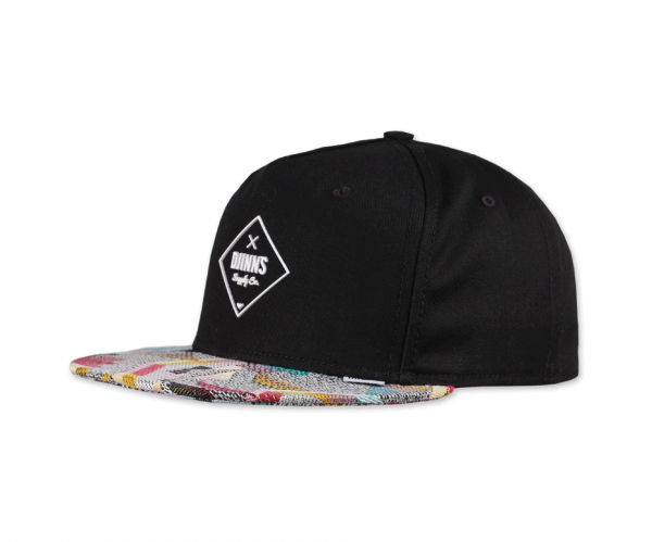 5 Panel Snapback Cap Rubber Aztek