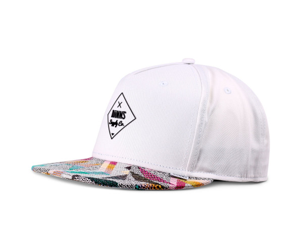 5 Panel Snapback Cap Rubber Aztek